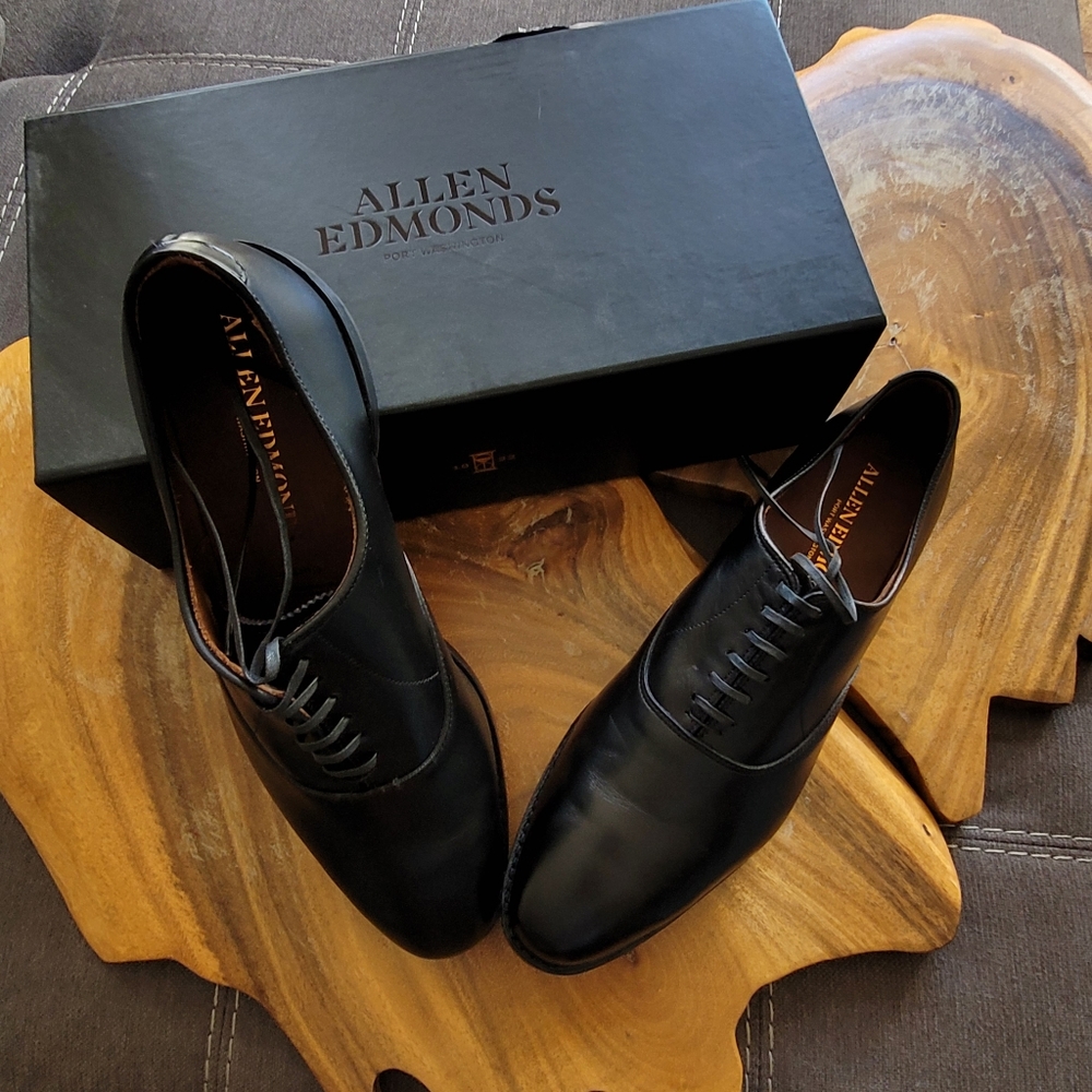 Allen Edmonds;10.5 D; Carlyle; Oxford; black; leather